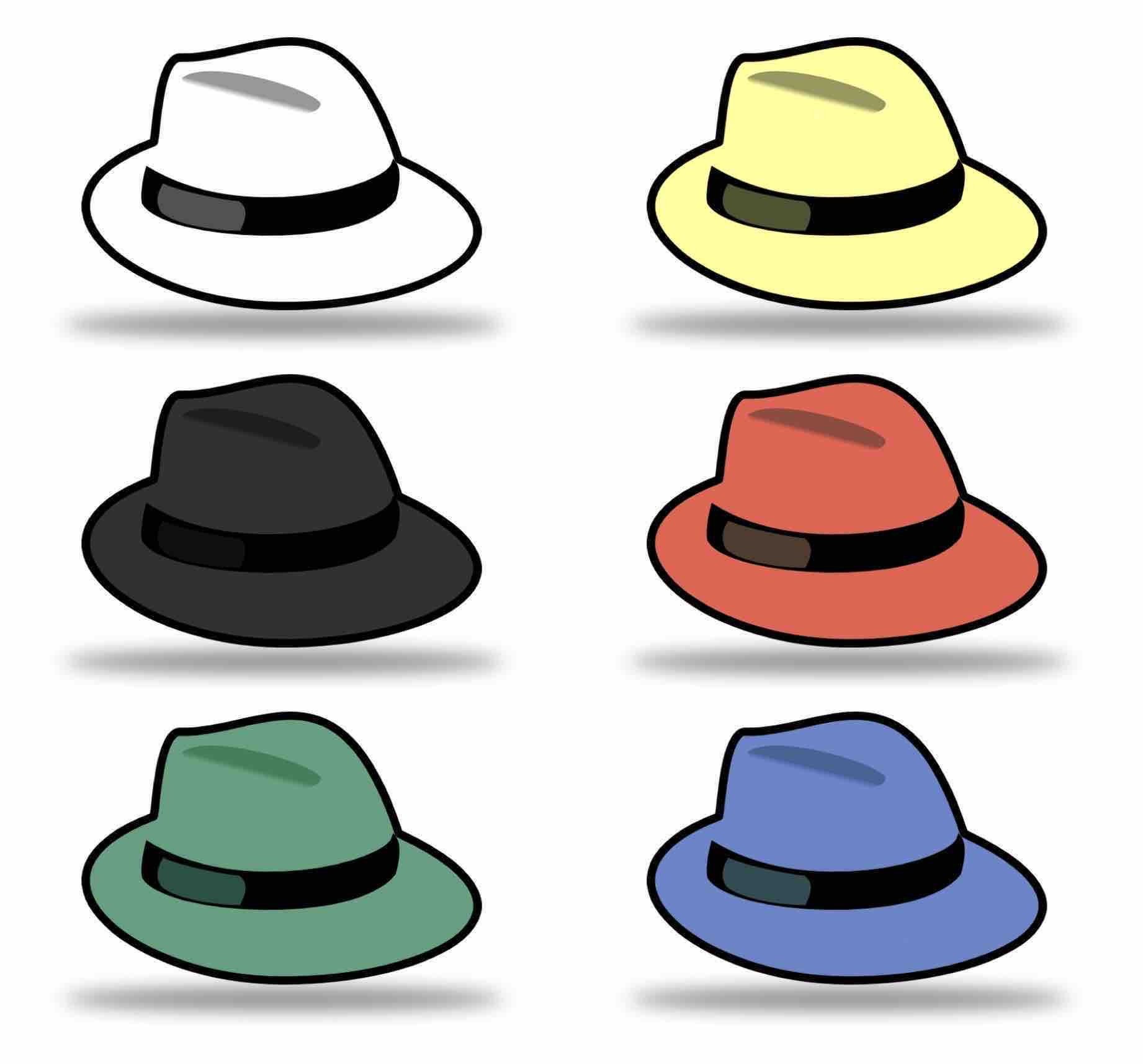 Six coloured Thinking Hats